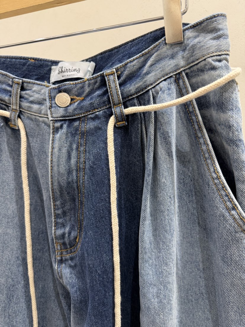 SHIRRING東大門實拍女裝新品推薦休閑真品時尚牛仔褲燈芯絨SHIRRING牛仔褲