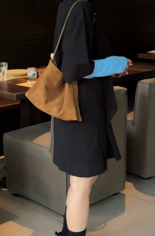 TROUVAILLE東大門直郵女裝新款人氣單肩斜跨包絨面革牛皮TROUVAILLE單肩/斜跨包