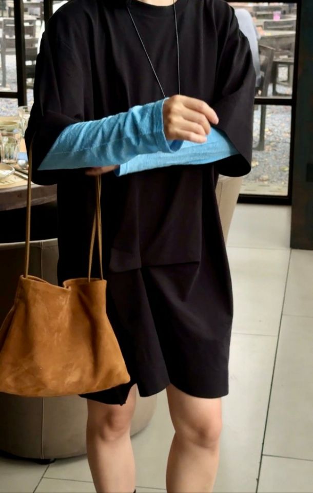 TROUVAILLE東大門直郵女裝新款人氣單肩斜跨包絨面革牛皮TROUVAILLE單肩/斜跨包