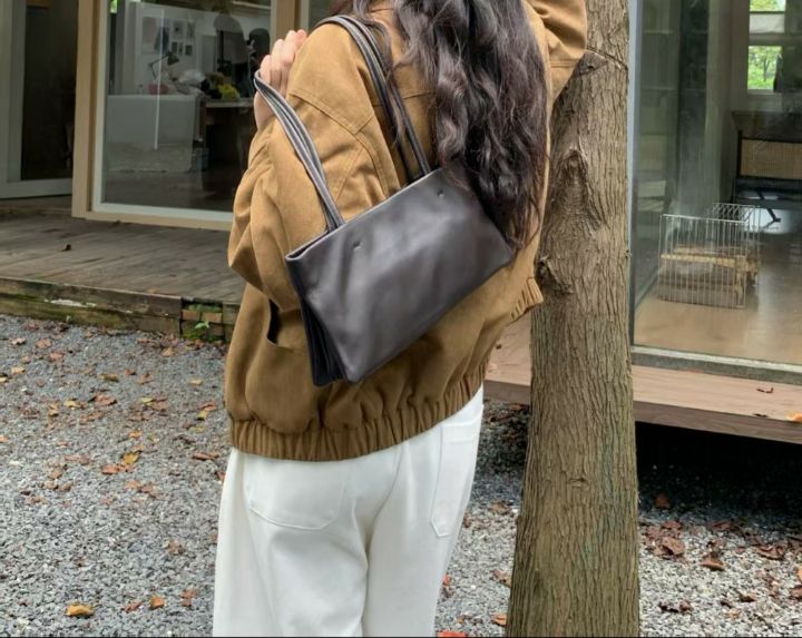 TROUVAILLE東大門實拍女士新品休閑推薦人氣單肩斜跨包羊皮TROUVAILLE單肩/斜跨包