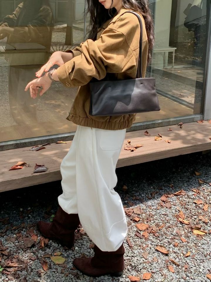 TROUVAILLE東大門實拍女士新品休閑推薦人氣單肩斜跨包羊皮TROUVAILLE單肩/斜跨包