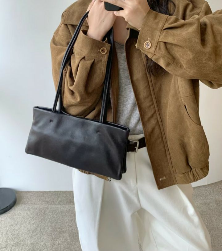 TROUVAILLE東大門實拍女士新品休閑推薦人氣單肩斜跨包羊皮TROUVAILLE單肩/斜跨包