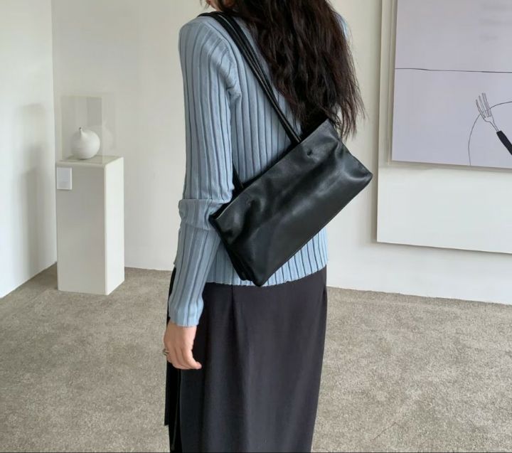 TROUVAILLE東大門實拍女士新品休閑推薦人氣單肩斜跨包羊皮TROUVAILLE單肩/斜跨包