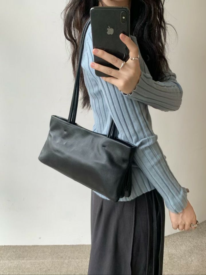 TROUVAILLE東大門實拍女士新品休閑推薦人氣單肩斜跨包羊皮TROUVAILLE單肩/斜跨包