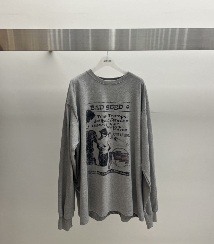 AMOOD東大門實拍女裝新品時尚休閑熱賣人氣真品推薦長袖T恤AMOOD長袖T恤圖色2