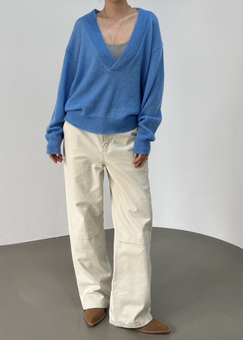 LE ETOILE東大門實拍女士新品推薦真品人氣針織衫V領深VLe etoile針織衫