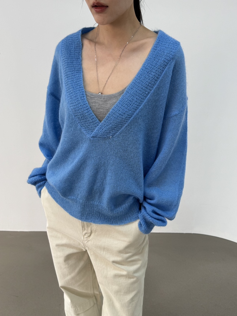 LE ETOILE東大門實拍女士新品推薦真品人氣針織衫V領深VLe etoile針織衫圖色3