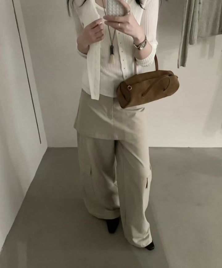 TROUVAILLE東大門直郵女裝新品時尚單肩斜跨包絨面革牛皮TROUVAILLE單肩/斜跨包