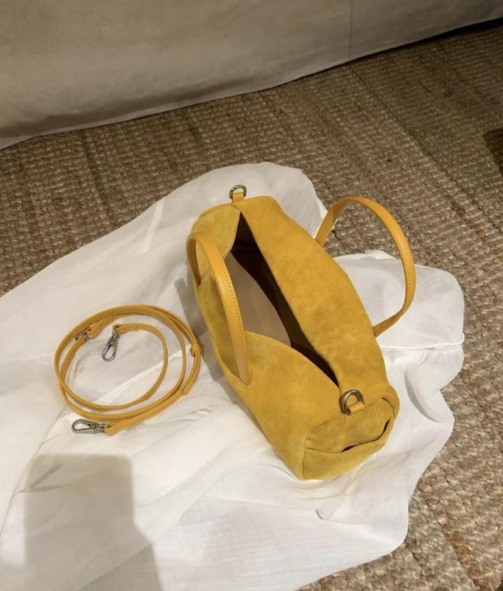TROUVAILLE東大門直郵女裝新品時尚單肩斜跨包絨面革牛皮TROUVAILLE單肩/斜跨包