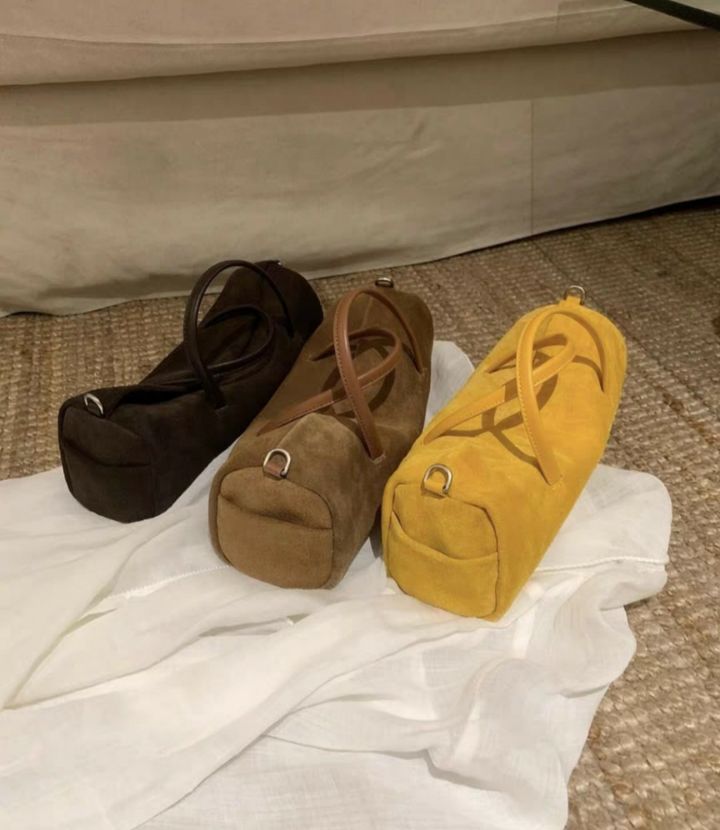 TROUVAILLE東大門直郵女裝新品時尚單肩斜跨包絨面革牛皮TROUVAILLE單肩/斜跨包