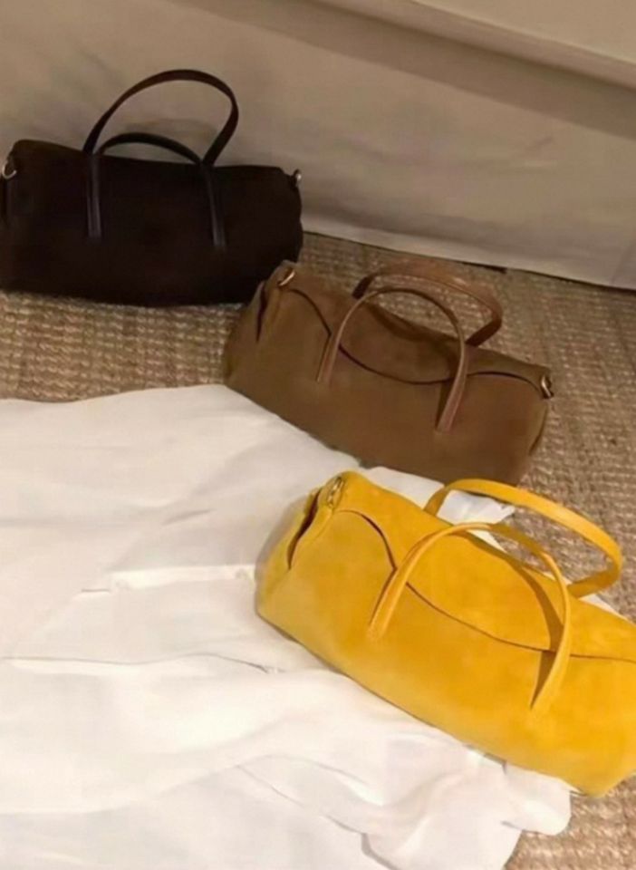 TROUVAILLE東大門直郵女裝新品時尚單肩斜跨包絨面革牛皮TROUVAILLE單肩/斜跨包