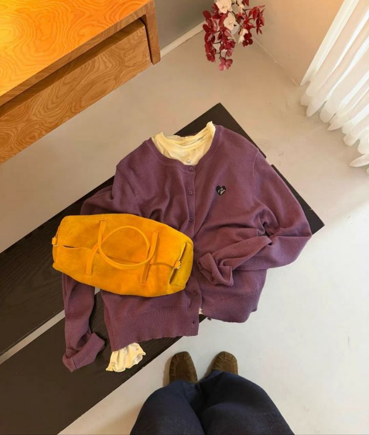 TROUVAILLE東大門直郵女裝新品時尚單肩斜跨包絨面革牛皮TROUVAILLE單肩/斜跨包