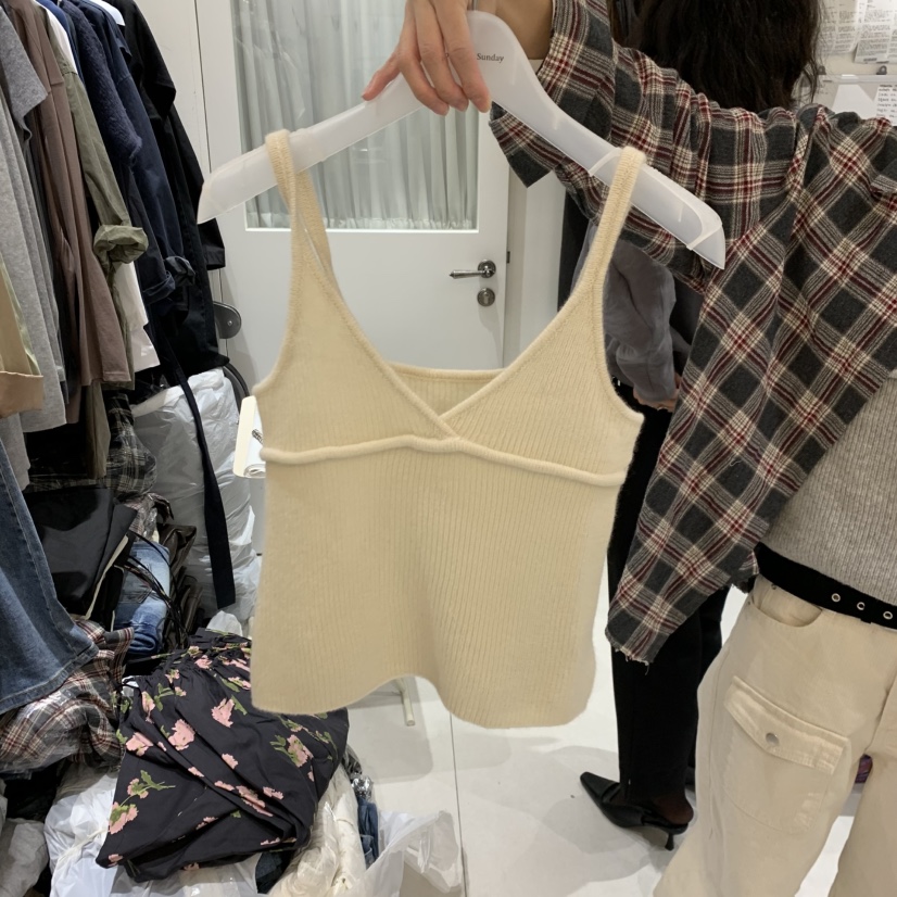 MONDAY TO SUNDAY東大門實拍女裝新品時尚吊帶背心露臍MONDAY TO SUNDAY吊帶/背心圖色1
