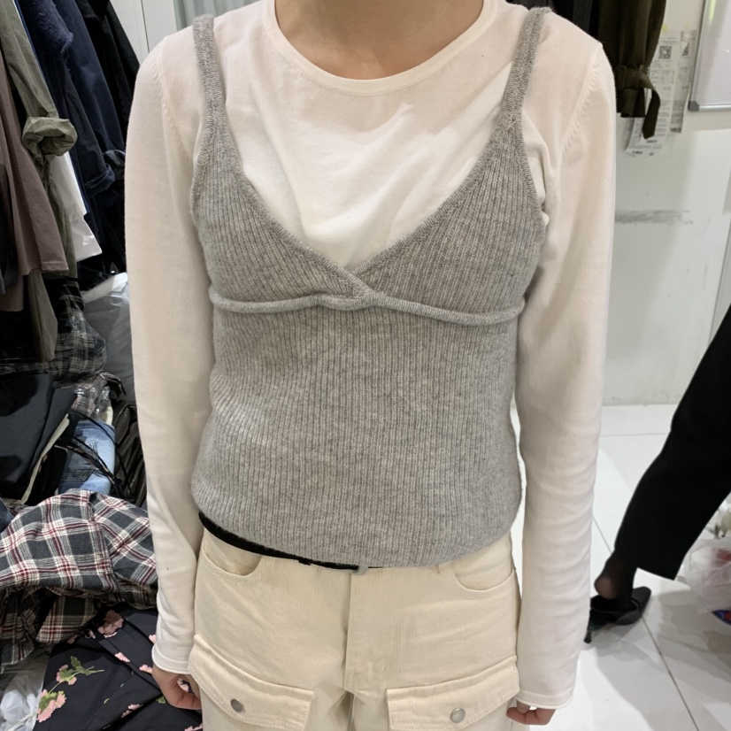 MONDAY TO SUNDAY東大門實拍女裝新品時尚吊帶背心露臍MONDAY TO SUNDAY吊帶/背心圖色2