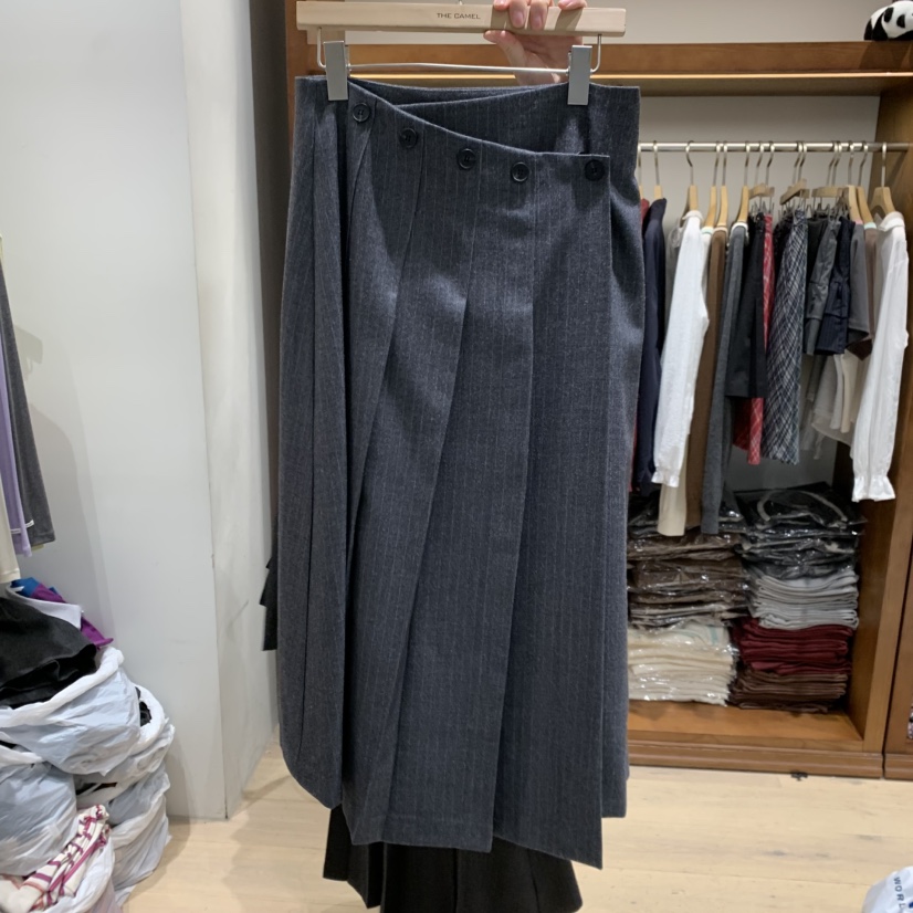 THE CAMEL東大門代購女士新款真品半身裙中短裙the came_l 家半身裙/中短裙圖色1灰