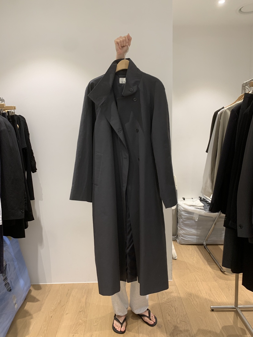 OUR-A/NOVAE東大門實拍女裝新品休閑人氣真品長款風衣高領OUR/NOVAE長款風衣圖色2