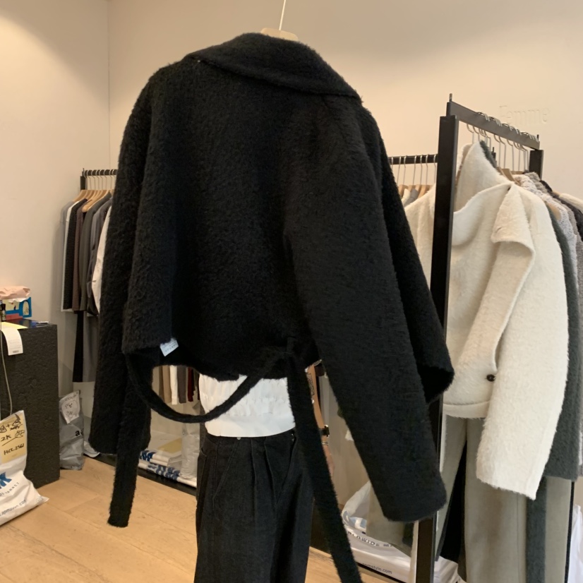 LA MAGIE FEMME韓國直郵女裝新品推薦人氣短款大衣含腰帶Lamagie Femme短款大衣