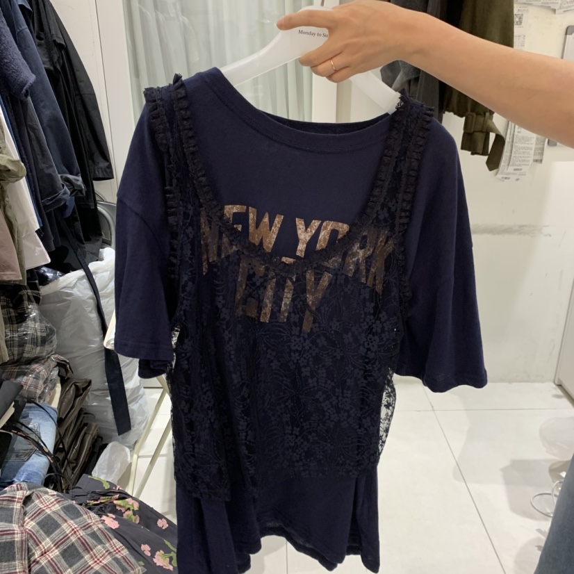 MONDAY TO SUNDAY東大門代購女士新款休閑吊帶背心不含內搭MONDAY TO SUNDAY吊帶/背心圖色3深藍色