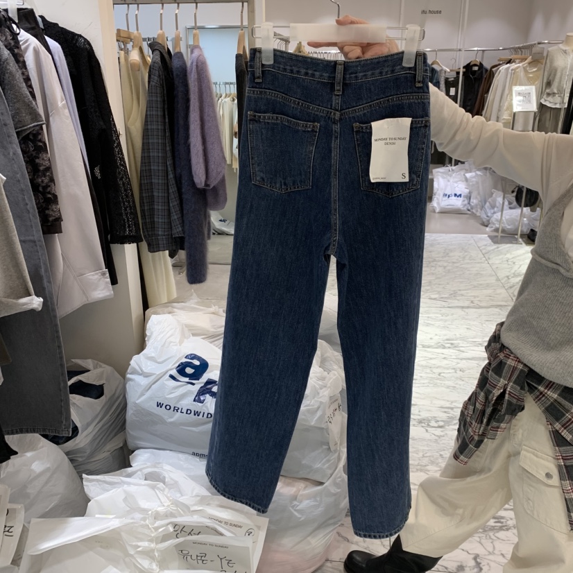 MONDAY TO SUNDAY韓國直郵女裝新款時尚真品休閑牛仔褲MONDAY TO SUNDAY牛仔褲