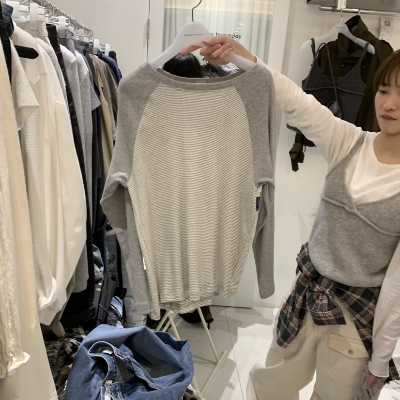 MONDAY TO SUNDAY東大門實拍女裝新品真品時尚推薦長袖T恤MONDAY TO SUNDAY長袖T恤圖色2