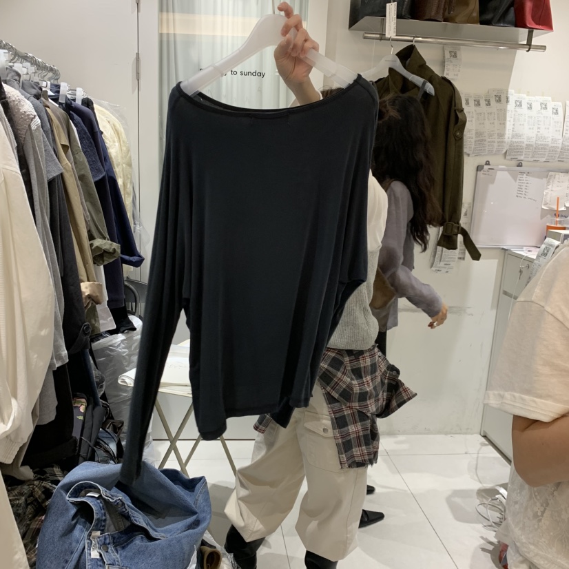 MONDAY TO SUNDAY韓國代購女士新品休閑人氣真品長袖T恤MONDAY TO SUNDAY長袖T恤