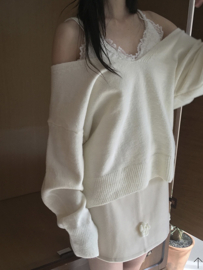 PIN-UP東大門實拍女裝新品人氣熱賣時尚針織衫套裝蕾絲無袖PIN-UP針織衫