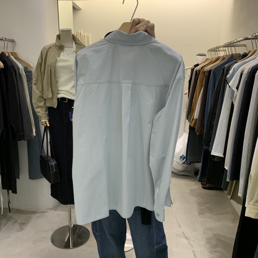 PHILO韓國直郵女士新品熱賣真品推薦人氣時尚襯衫蕾絲衫口袋PHILO襯衫/蕾絲衫