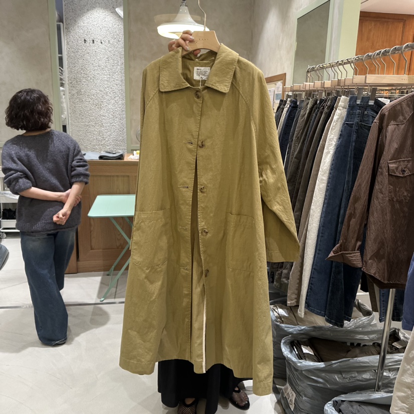 DELI JENNY韓國直郵女士新品真品休閑推薦時尚熱賣長款風衣DELI JENNY長款風衣圖色1