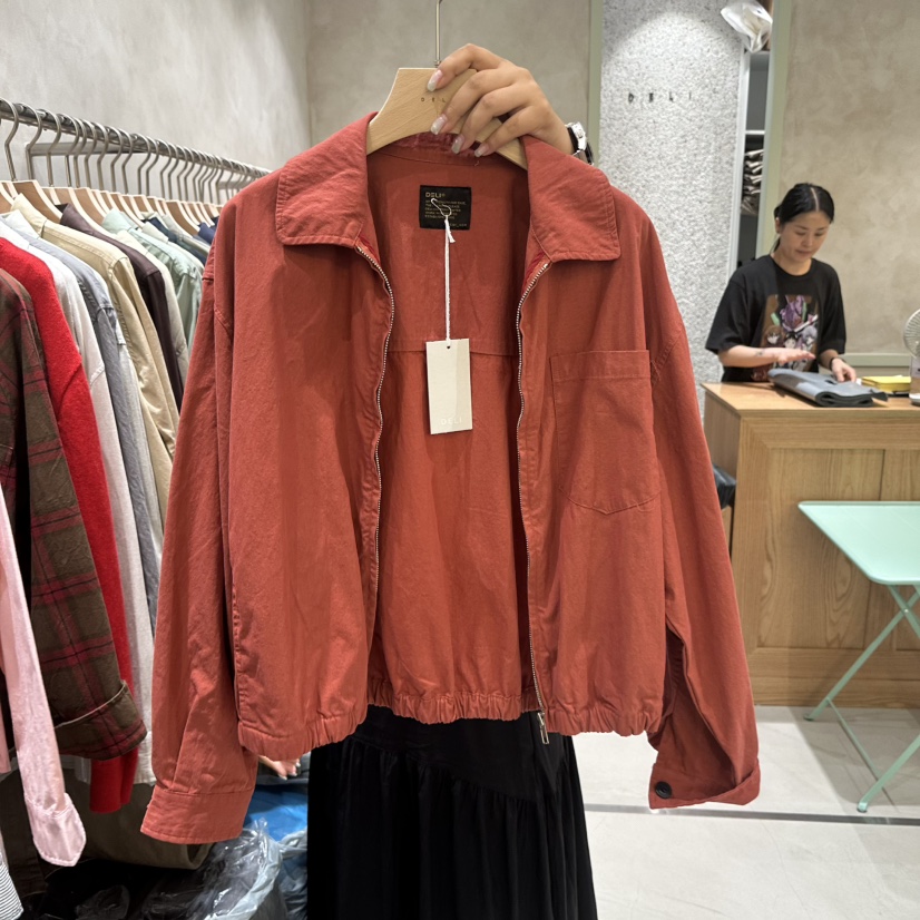 DELI JENNY東大門實拍女裝新品時尚熱賣推薦休閑真品夾克DELI JENNY夾克圖色1