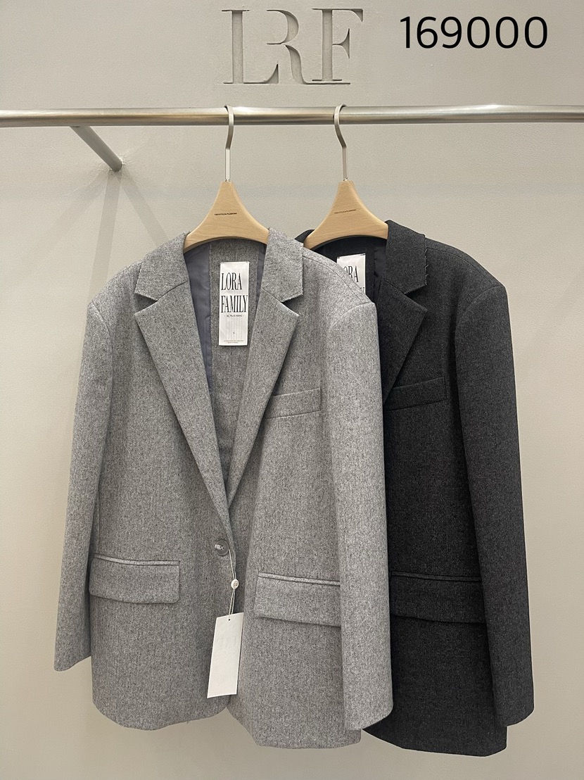 PLUS HONG-P東大門代購女裝新款真品西裝西服羊毛人字紋LORA FAMILY/PLUS HONG西裝/西服