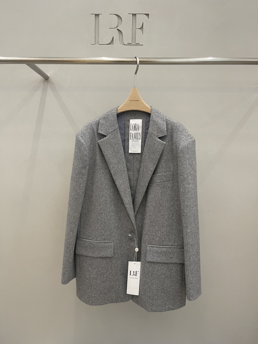 PLUS HONG-P東大門代購女裝新款真品西裝西服羊毛人字紋LORA FAMILY/PLUS HONG西裝/西服圖色1