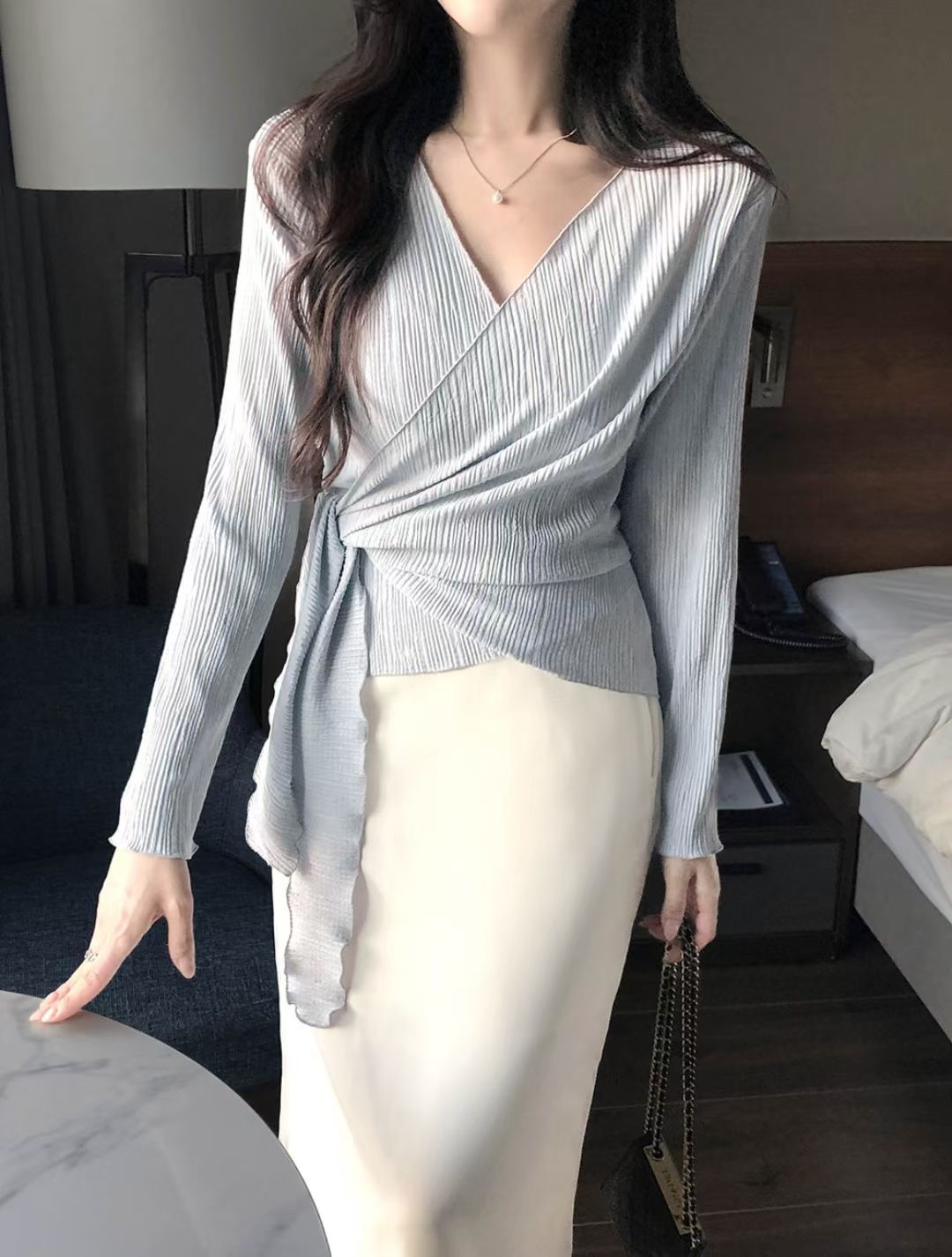 LOVE AND PEARLS韓國直郵女士新品熱賣人氣真品長袖T恤LOVE AND PEARLS長袖T恤圖色3