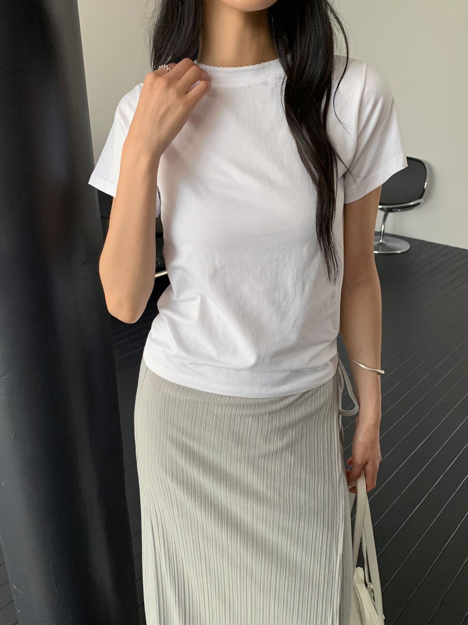 LOVE AND PEARLS韓國代購女裝新品時尚熱賣休閑真品T恤LOVE AND PEARLST恤圖色1