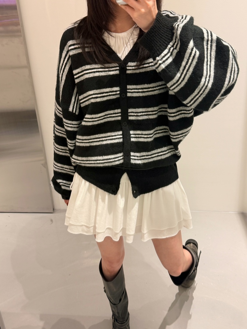MOMENTUM東大門直郵女裝新品時尚推薦真品針織衫復古條紋MOMENTUM針織衫