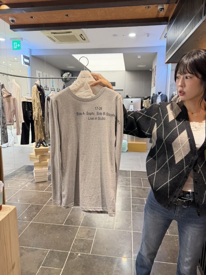 SOPHISTICATE東大門代購女士新款熱賣推薦休閑真品長袖T恤SOPHISTICATE長袖T恤圖色1White