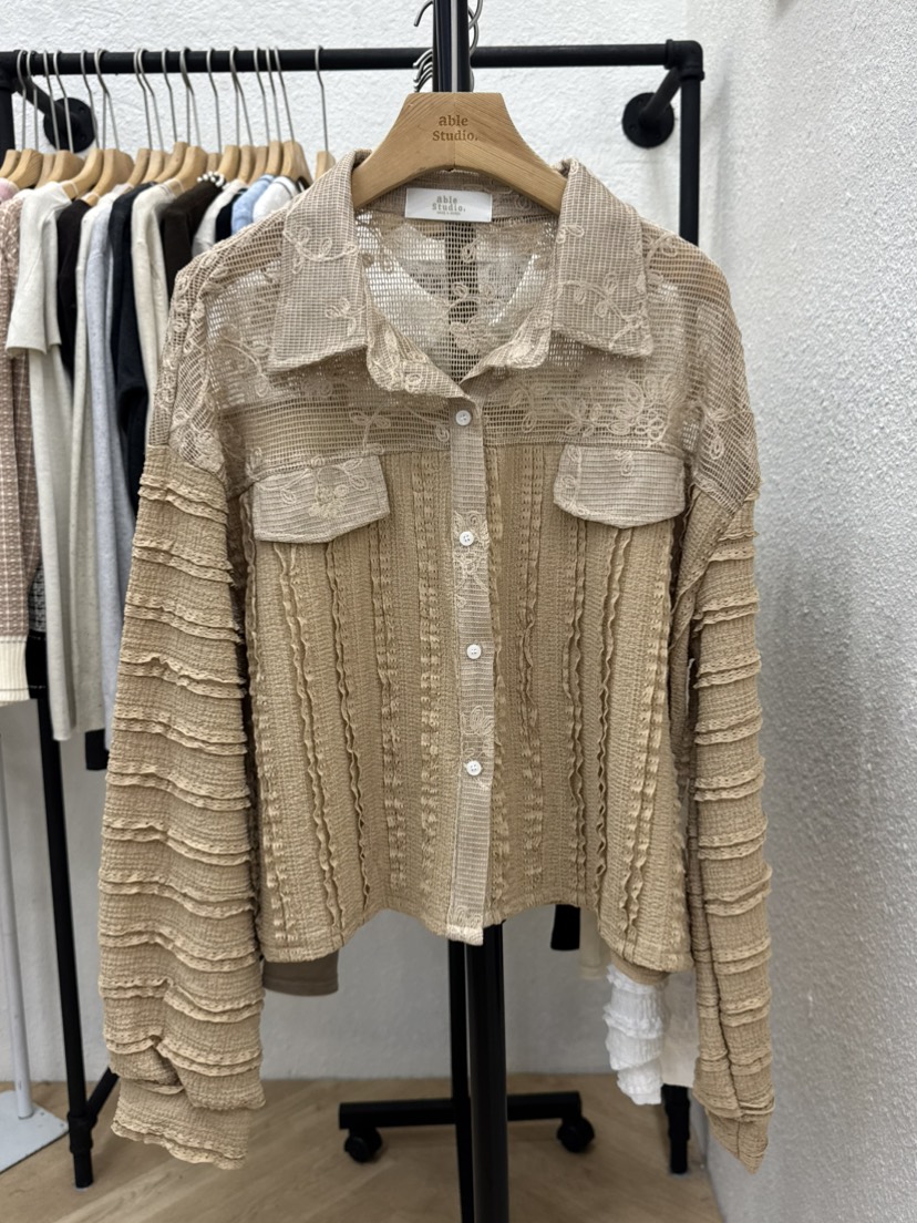 ABLESTUDIO東大門實拍女士新品人氣真品推薦休閑襯衫蕾絲衫ABLESTUDIO襯衫/蕾絲衫圖色3