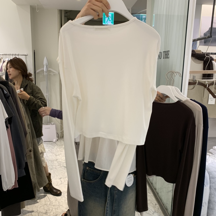 VENIR-A東大門代購女士新款熱賣休閑時尚推薦真品長袖T恤VENIR-A長袖T恤