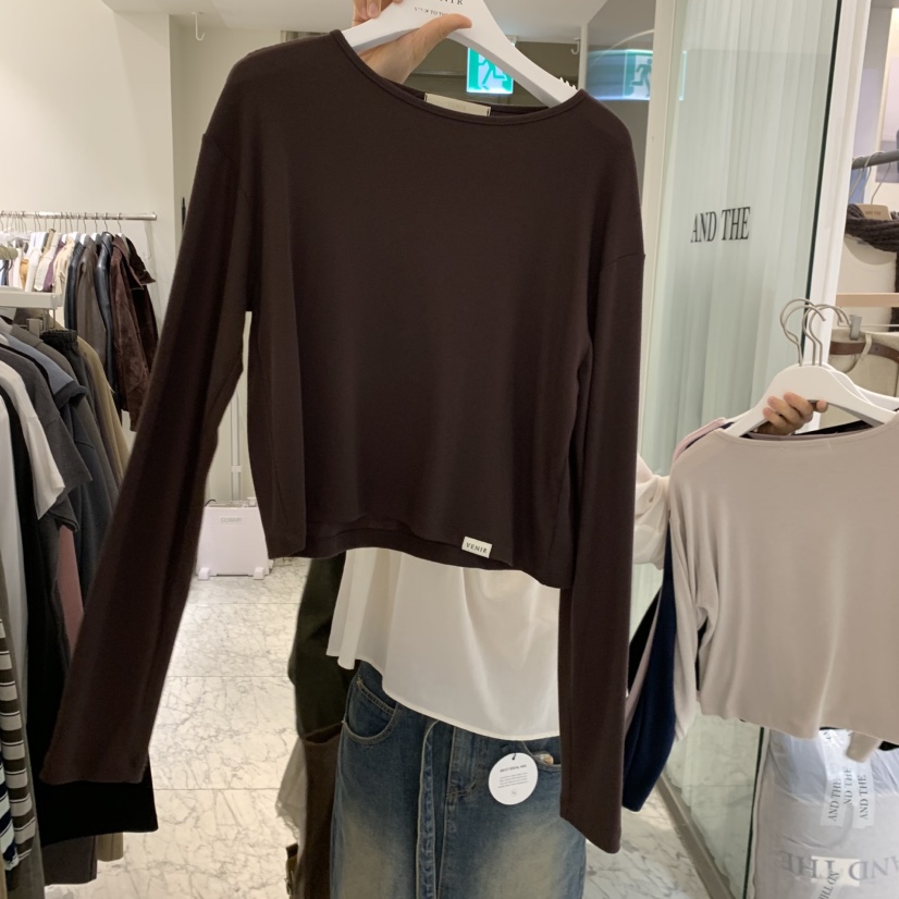 VENIR-A東大門代購女士新款熱賣休閑時尚推薦真品長袖T恤VENIR-A長袖T恤圖色6