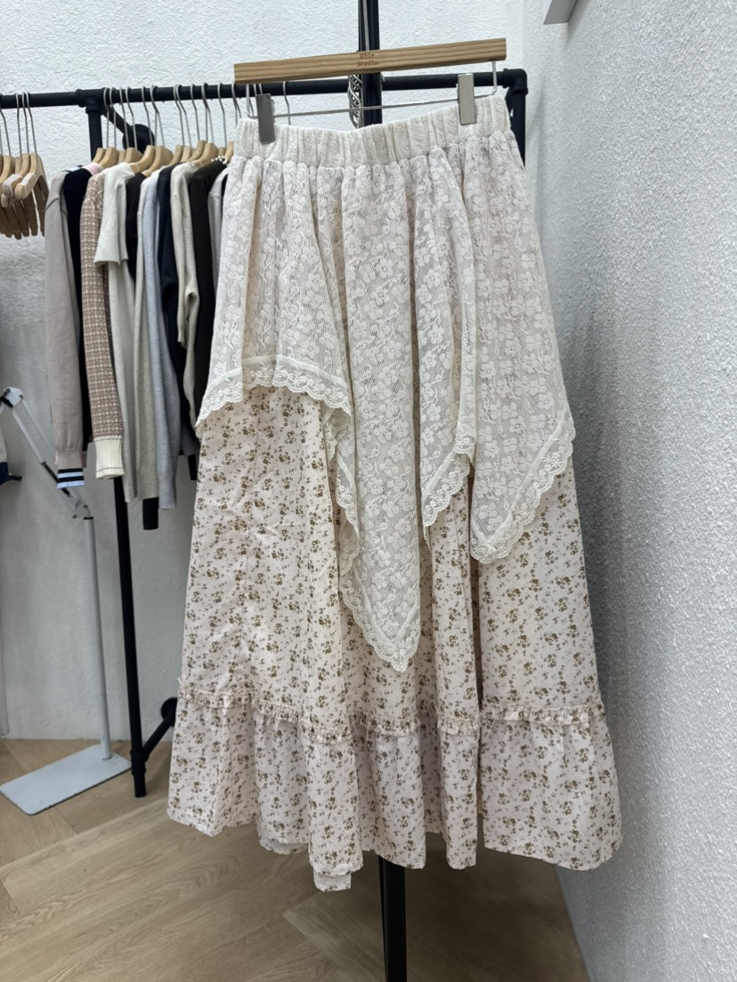 ABLESTUDIO東大門實拍女士新品人氣真品休閑推薦長裙蕾絲ABLESTUDIO長裙圖色1