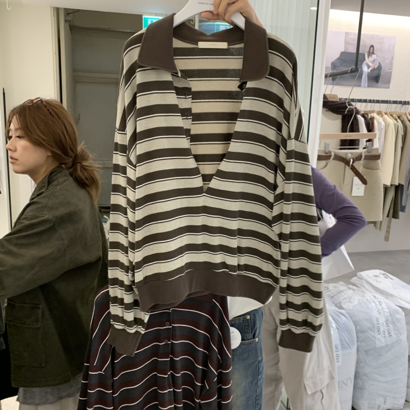 VENIR-A東大門代購女裝新品熱賣時尚人氣真品休閑長袖T恤VENIR-A長袖T恤圖色2