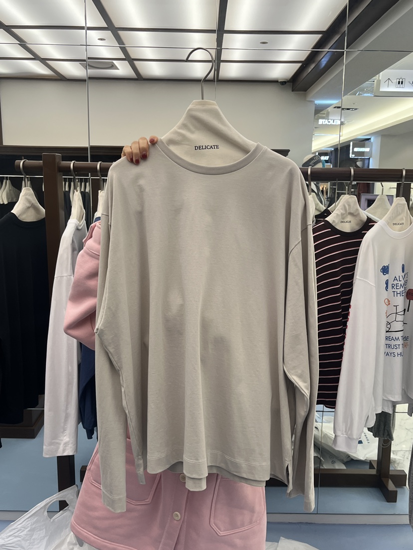 DELICATE韓國直郵女裝新款休閑人氣真品時尚推薦熱賣長袖T恤DELICATE長袖T恤圖色3