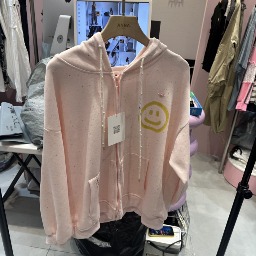 ANNA-P韓國代購女裝新品休閑人氣時尚真品熱賣衛衣拉鏈棉ROOKIE BUD-P衛衣圖色2