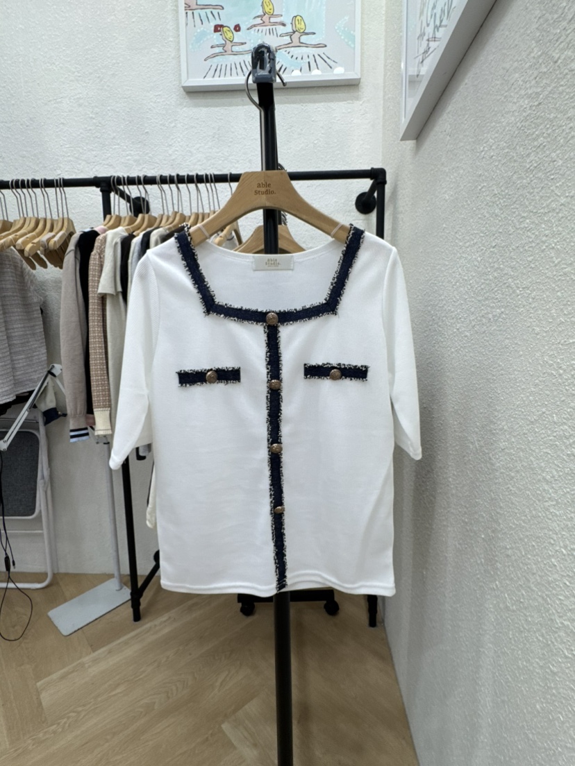 ABLESTUDIO東大門實拍女士新品真品人氣休閑時尚熱賣推薦T恤ABLESTUDIOT恤圖色1
