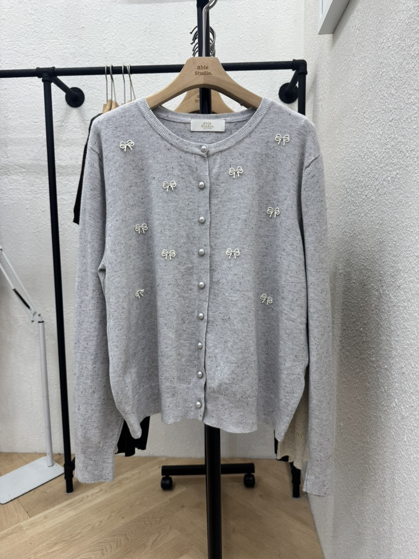 ABLESTUDIO東大門實拍女裝新品熱賣休閑推薦人氣針織衫絲帶ABLESTUDIO針織衫圖色1