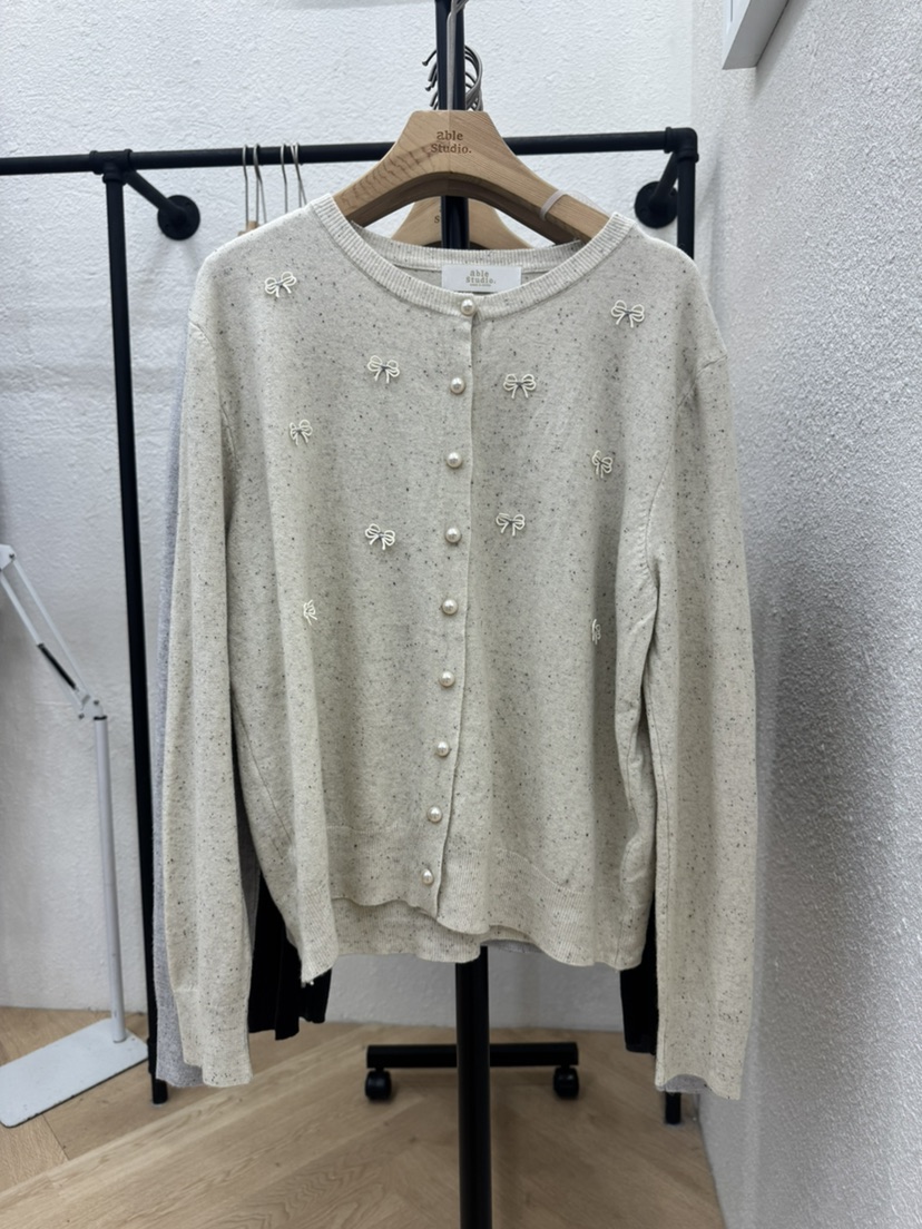ABLESTUDIO東大門實拍女裝新品熱賣休閑推薦人氣針織衫絲帶ABLESTUDIO針織衫圖色2