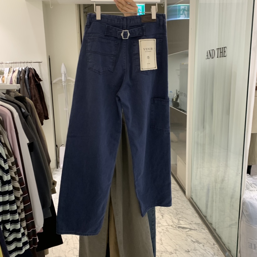 VENIR-A東大門實拍女裝新品推薦真品休閑牛仔褲水洗牛仔布VENIR-A牛仔褲