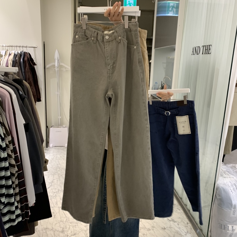 VENIR-A東大門實拍女裝新品推薦真品休閑牛仔褲水洗牛仔布VENIR-A牛仔褲圖色2