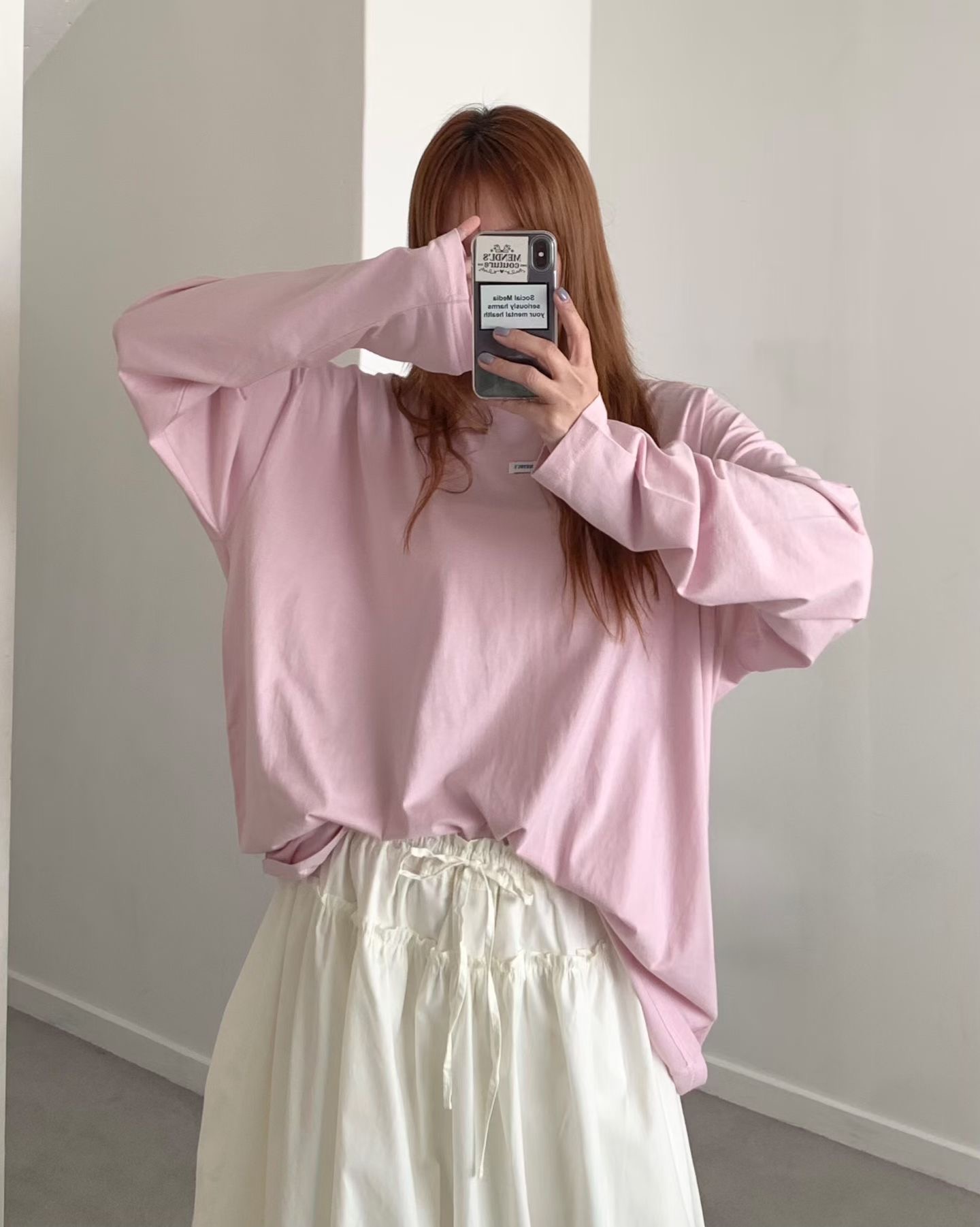 MENDL S東大門代購女士新品時尚熱賣推薦休閑人氣長袖T恤MENDL S長袖T恤圖色2