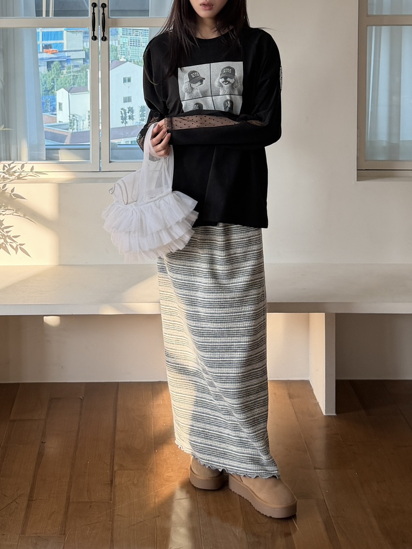 YES東大門直郵女士新品真品人氣時尚休閑推薦熱賣長裙YES長裙