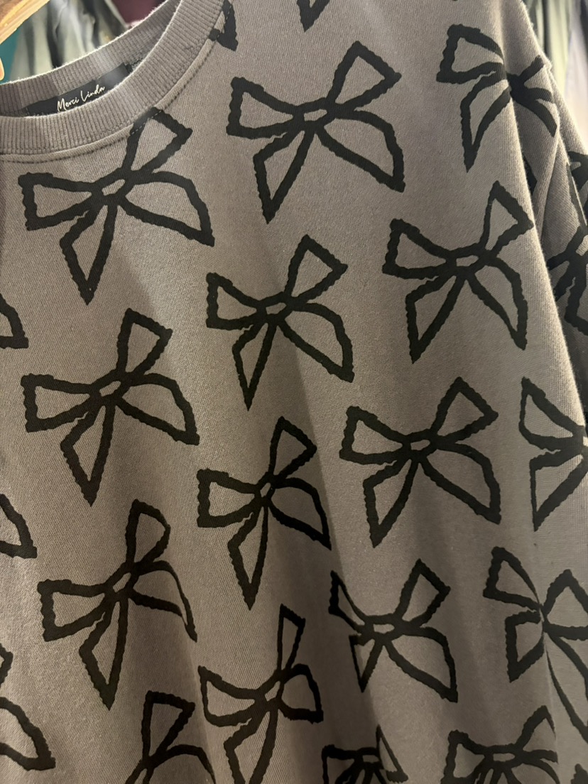 MERCI LINDA東大門代購女士新品人氣熱賣真品推薦衛衣絲帶MERCI LINDA衛衣